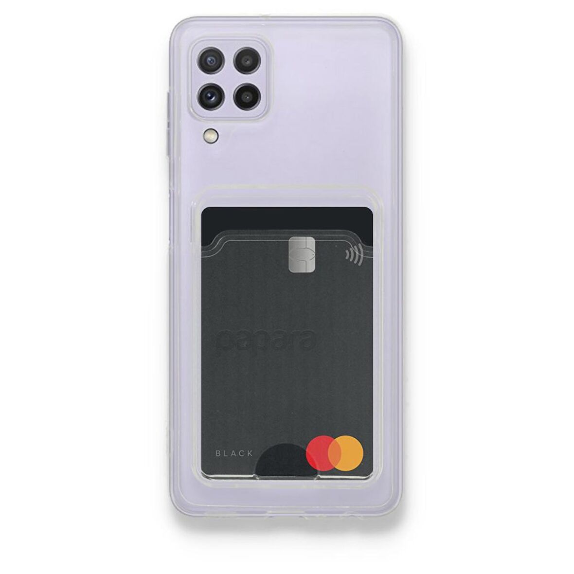 Smcase Samsung Galaxy M22 Kılıf Kamera Korumalı Kartlıklı Silikon