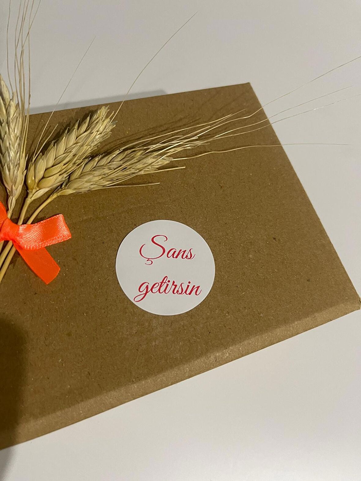 Şans Getirsin Kırmızı El Yazılı Yuvarlak Yapışkanlı Etiket 5x5 cm 100 adet