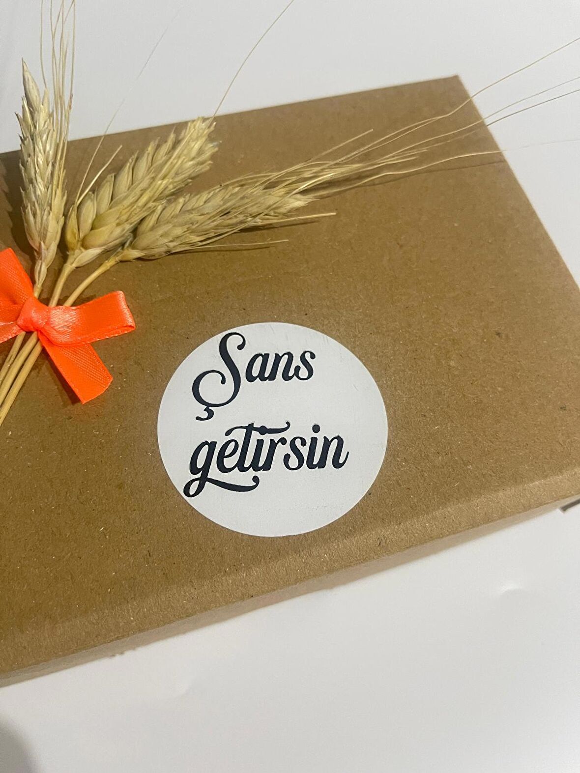 Şans Getirsin Siyah Kalın El Yazılı Yuvarlak Yapışkanlı Etiket 5x5 cm 100 adet