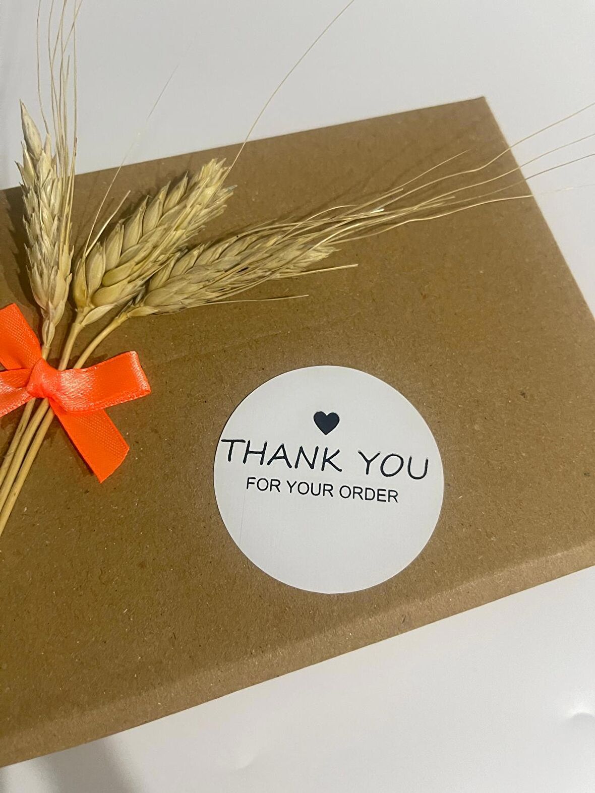 Thank You For Your Order Kalpli Siyah Yazılı Yuvarlak Yapışkanlı Etiket 4x4 cm 120 adet