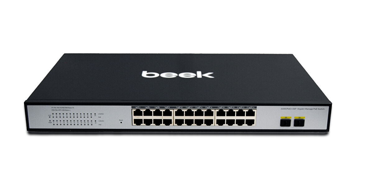 24 Ports 10/100/1000Mbps Managed PoESwitch with 2 Gigabit SFP