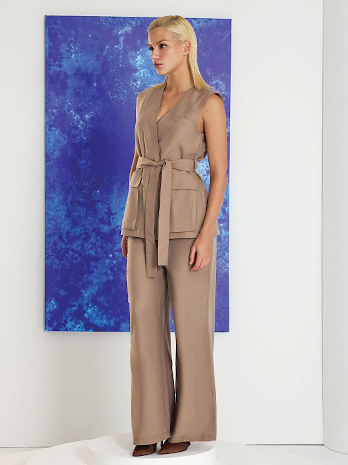 BELİ KEMERLİ PALAZZO PANTOLON