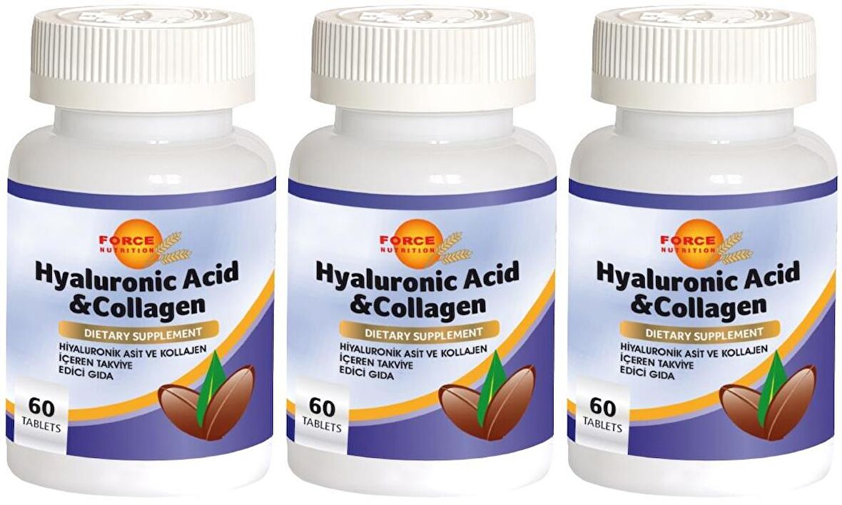 Hyaluronic Acid Collagen 3x60 Tablet Hyaluronik Asit Kolajen