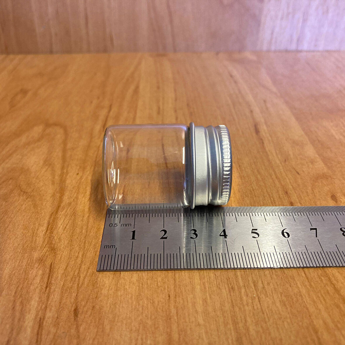 15 cc Cam Kavanoz  - Metal Kapaklı - 15ml Kapaklı Cam Kavanoz  x 10 Adet