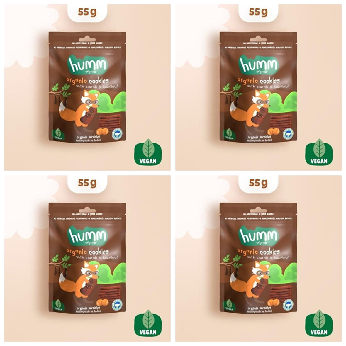 keçi boynuzlu ve Fındıklı kurabiye 55 g*4 adet