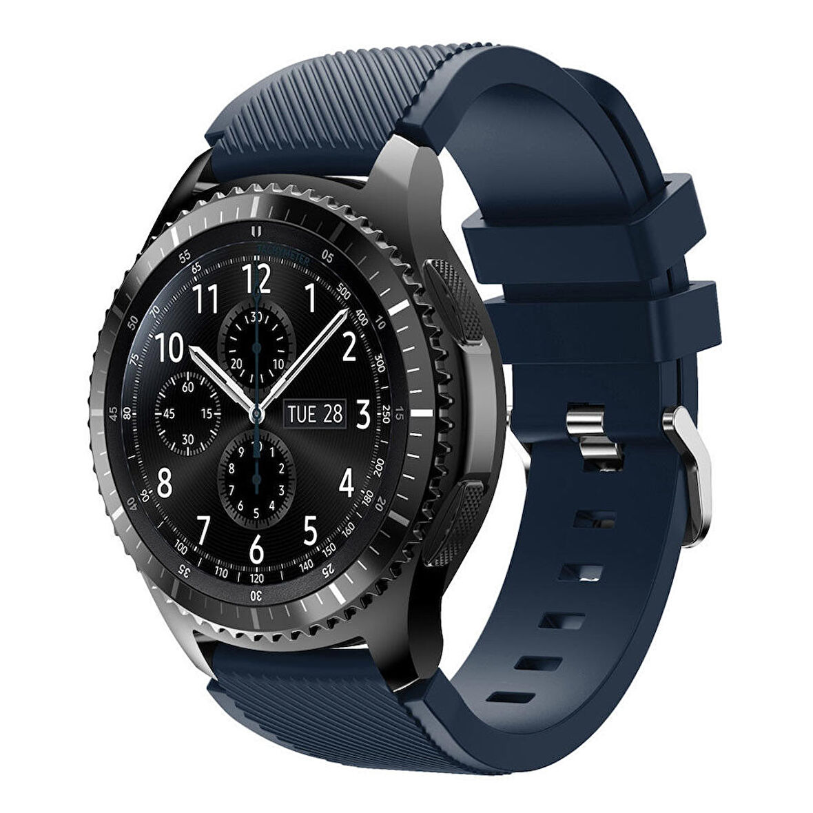 Megafox Samsung Galaxy Watch Active Silikon Kordon Spor Çizgili Esnek Tasarım Bileklik