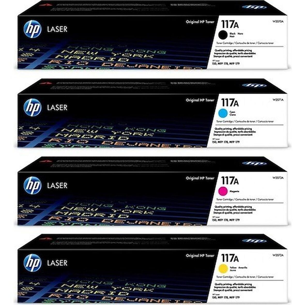 Hp (117A) W2070A / W2071A / W2072A / W2073A Orjinal Toner Takımı 150nw