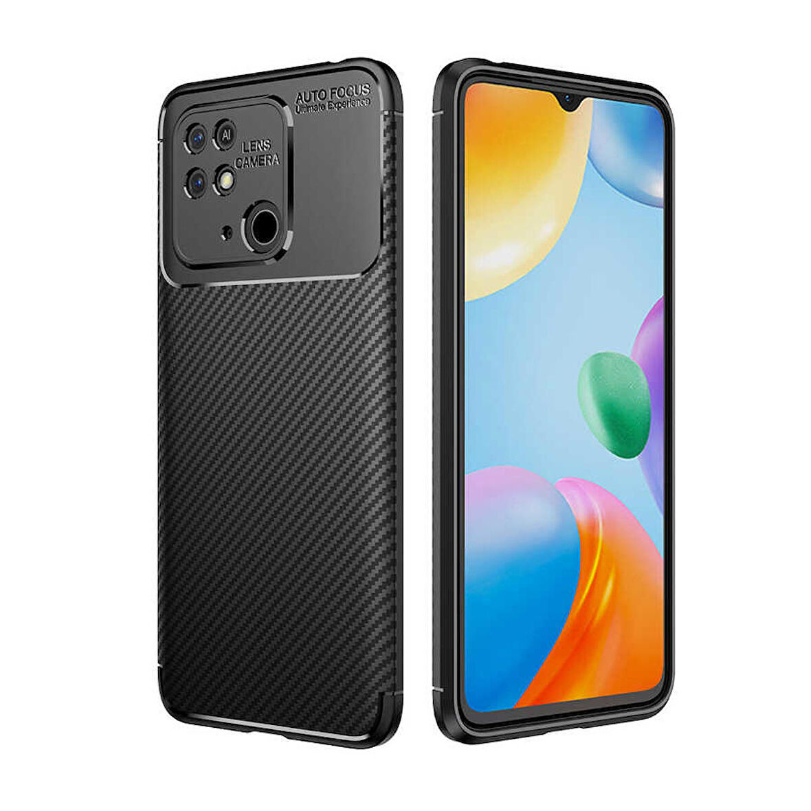 Smcase Xiaomi Poco C40 Kılıf Kamera Korumalı Negro Silikon