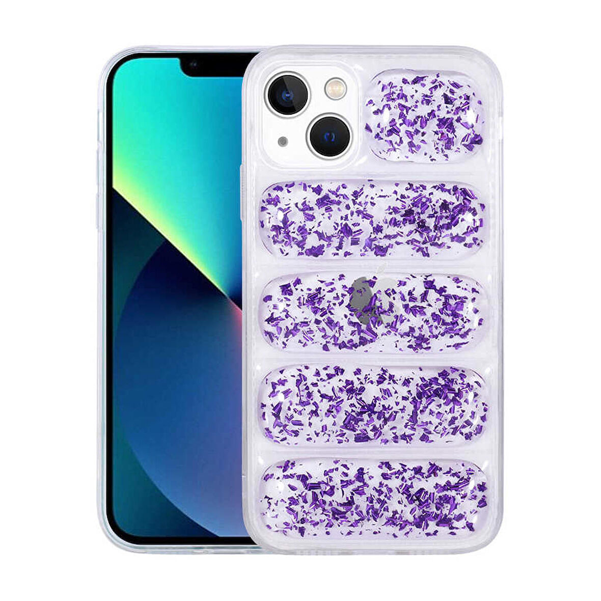 Smcase iPhone 13 Kılıf Dalga Damla Lazer Kapak
