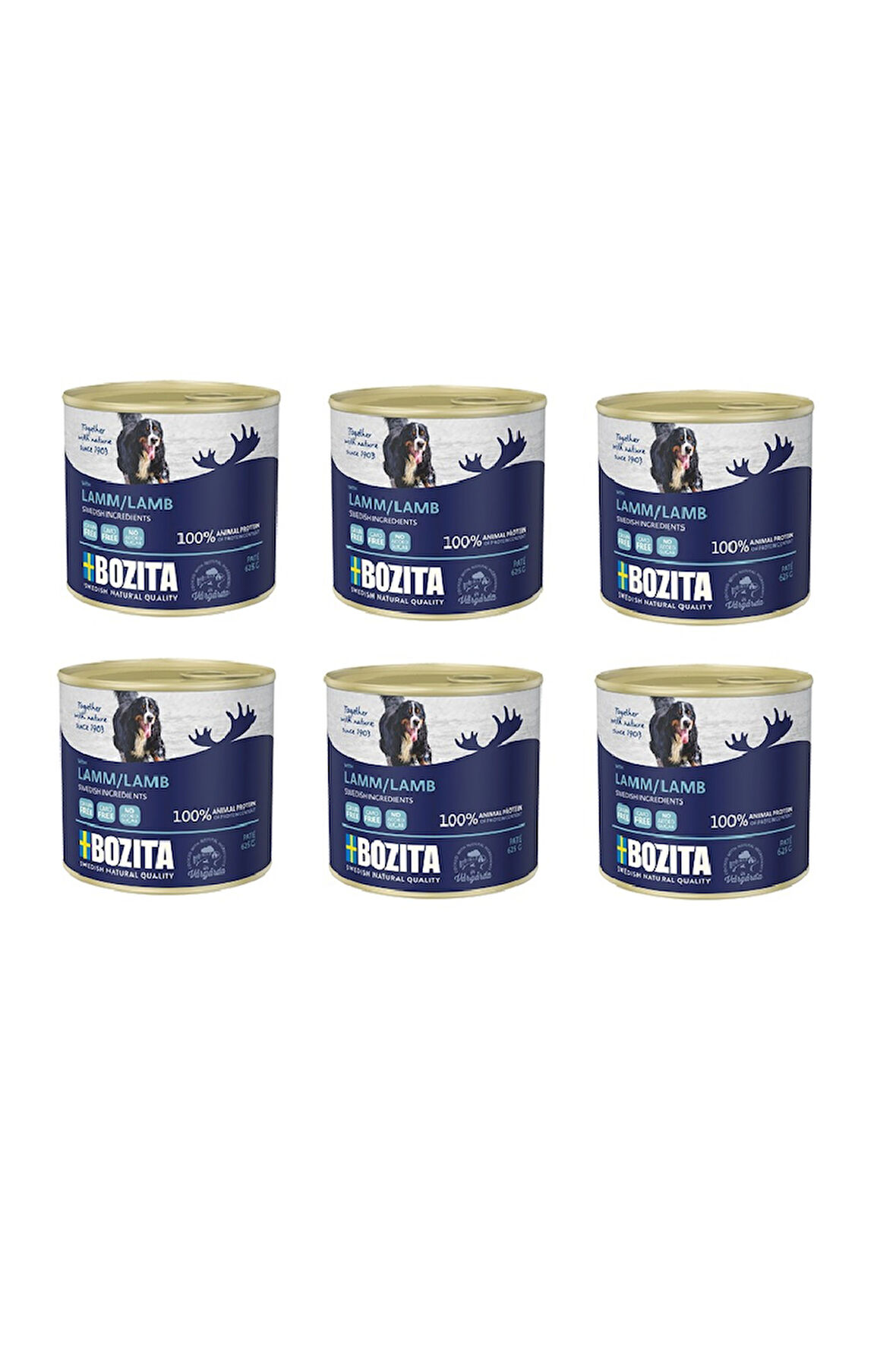 Bozita Tahılısz Kuzu Etli Köpek Konservesi 625 Gr. X 6 Adet
