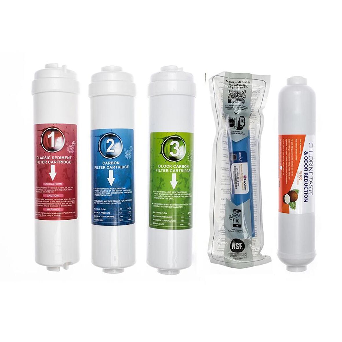 Sulook Kapalı Kasa Su Arıtma Cihazlarına Uyumlu 5'li Filtre Seti Lg Membranlı