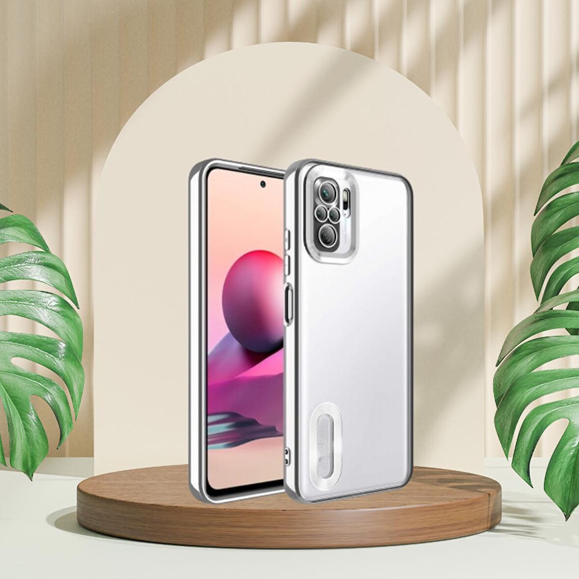 XİAOMİ REDMİ NOTE 10 5G YANLARI RENKLİ LENS KORUMALI LOGO GÖSTEREN TLP MEGA KILIF