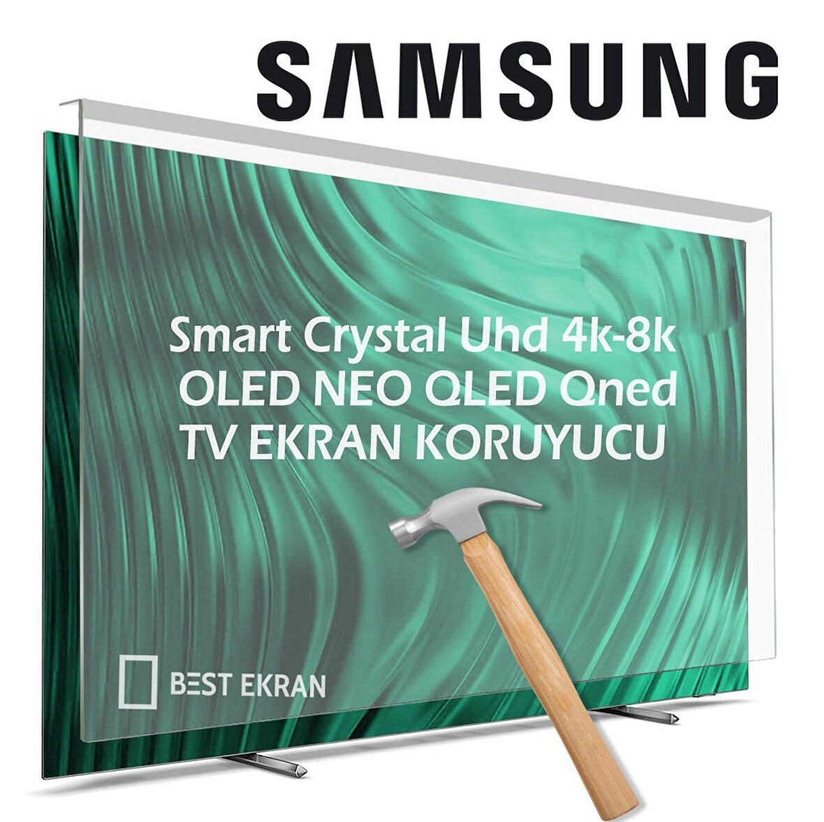 Samsung 65DU8100 Tv Ekran Koruyucu - Samsung 65" inç Crystal UE65DU8100UXTK Tv Koruyucu
