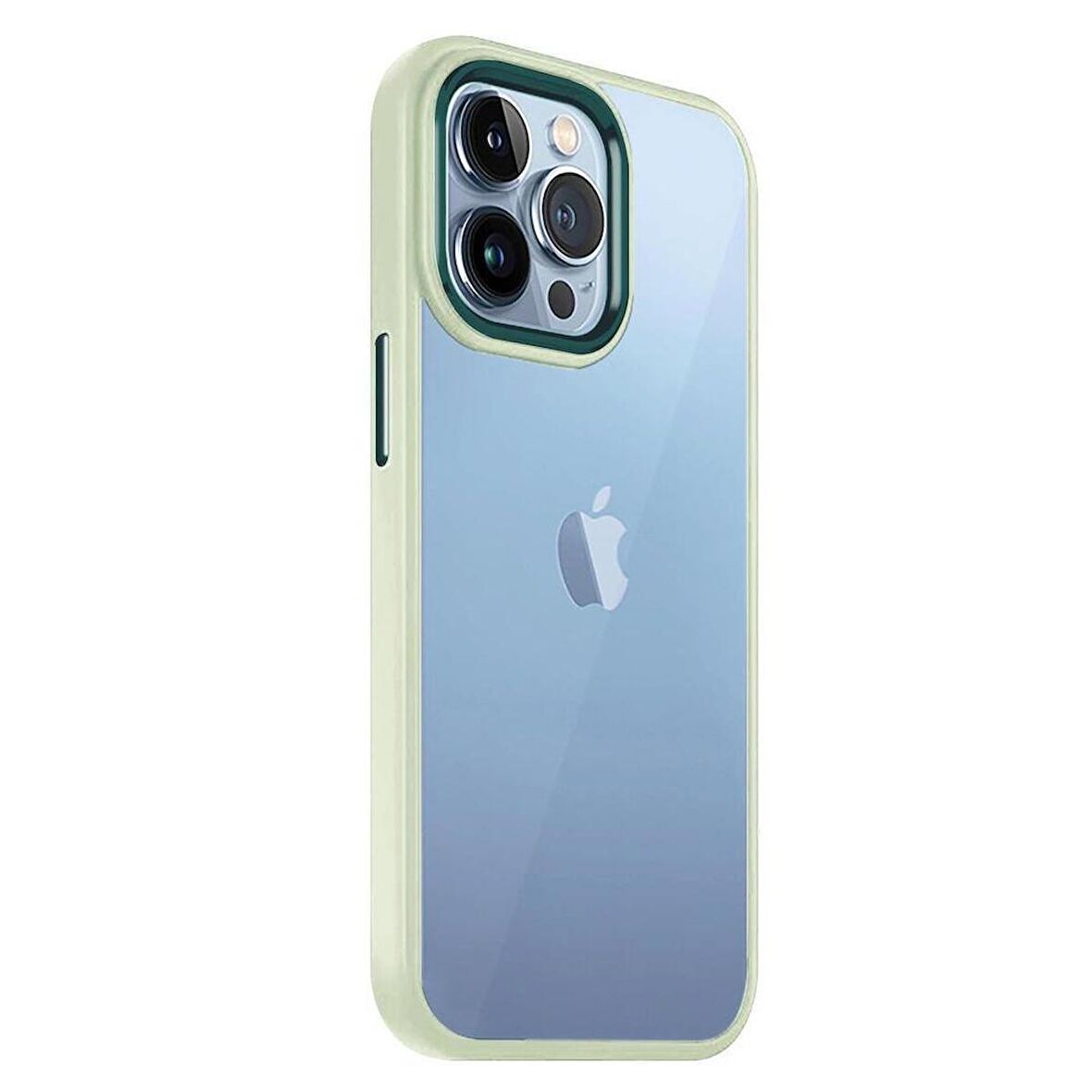 Smcase iPhone 14 Pro Kılıf Renkli Bumper Hybrid Krom Silikon