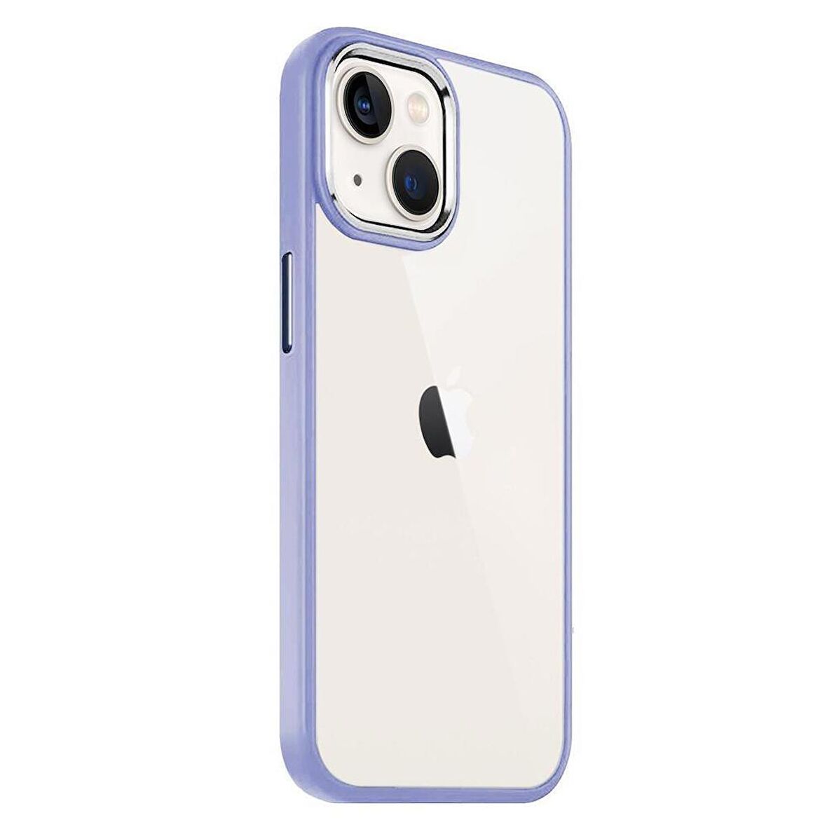 Smcase iPhone 14 Kılıf Renkli Bumper Hybrid Krom Silikon