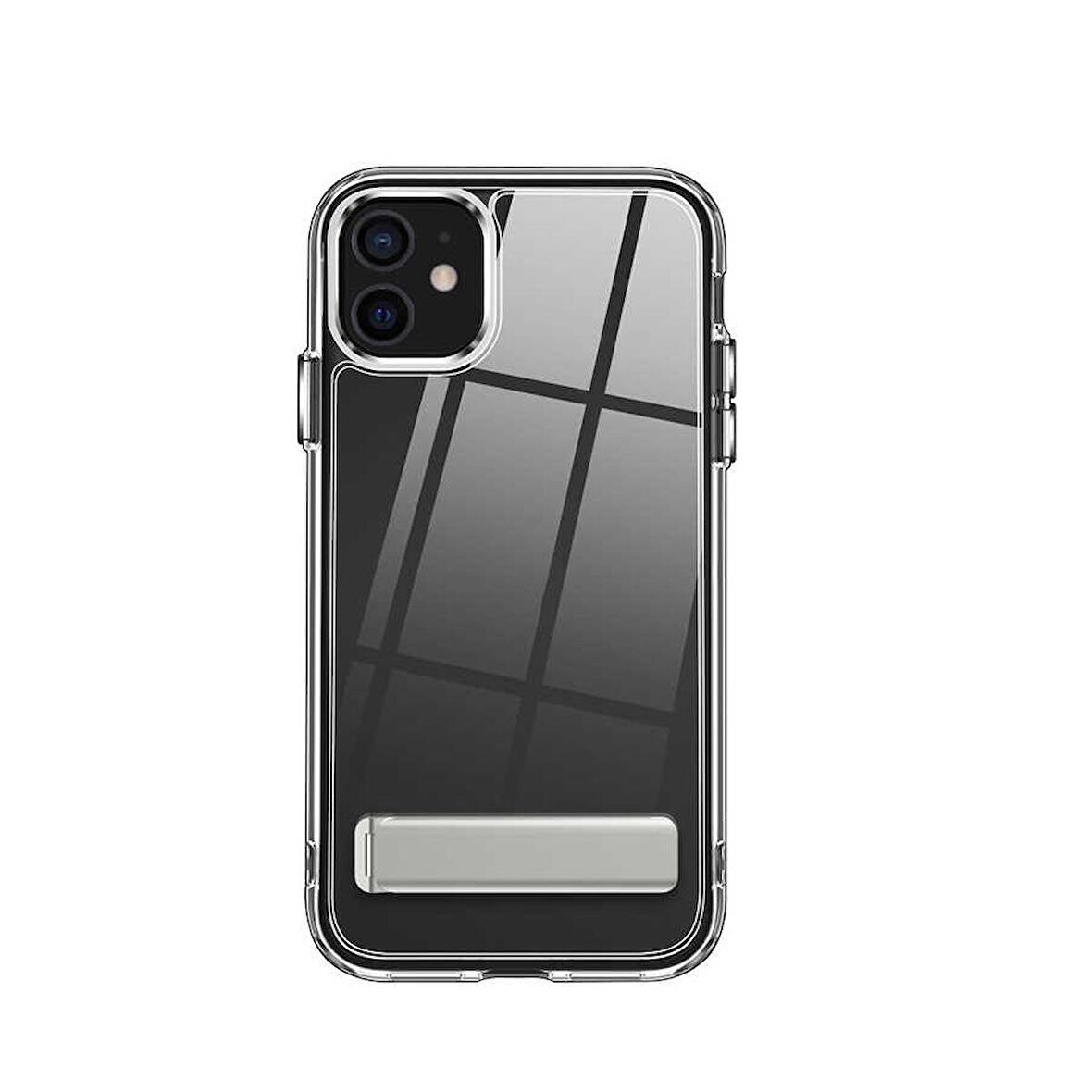 Smcase iPhone 12 Kılıf Hibrid Lstand Kapak Silikon