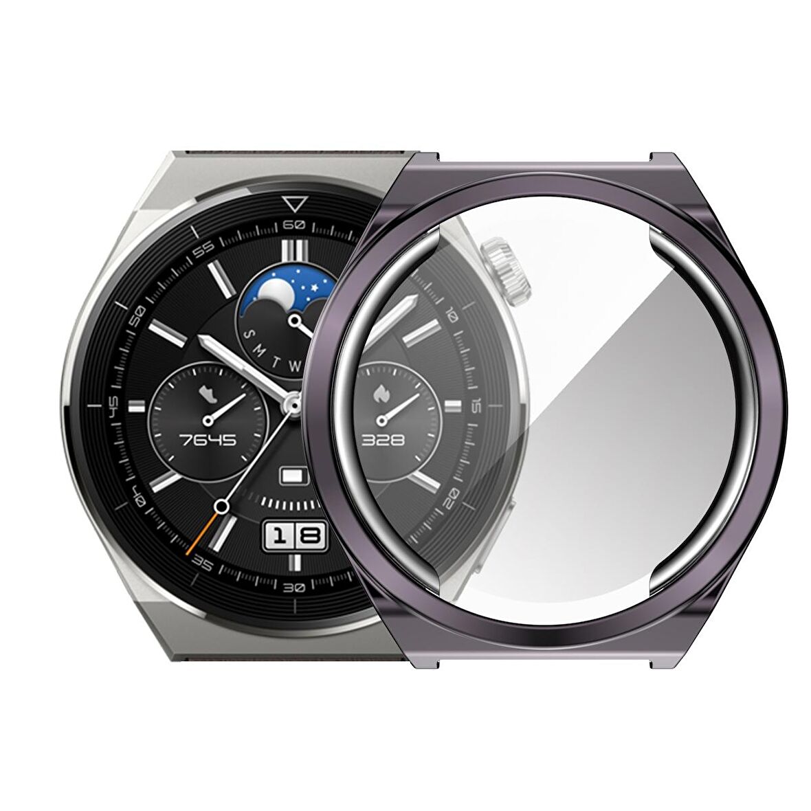 Smcase Huawei Watch GT 3 Pro Tam Kapatan Gard Ekran Koruyucu