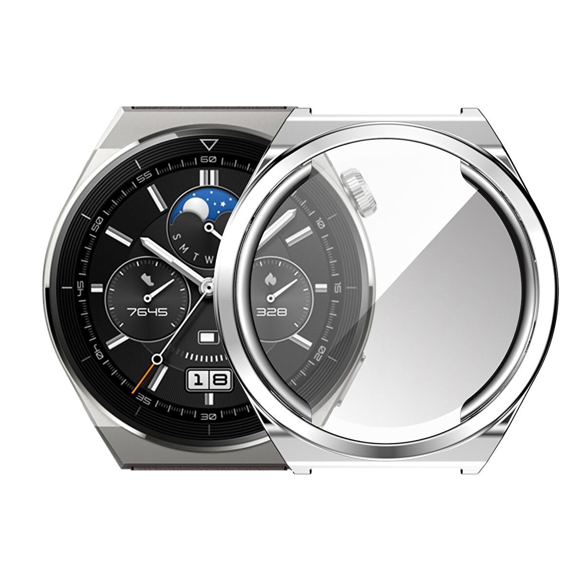 Smcase Huawei Watch GT 3 Pro Tam Kapatan Gard Ekran Koruyucu