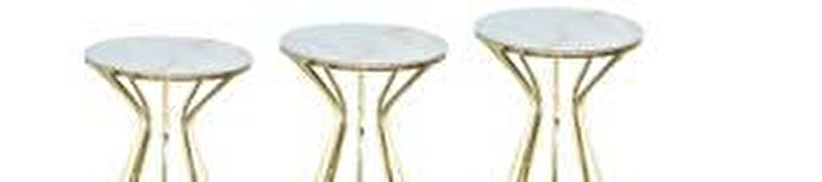 Bengi Brc CADDE Zigon Model Metal  çelik Gold renk kaplam  mermer Temper cam EL Yapım