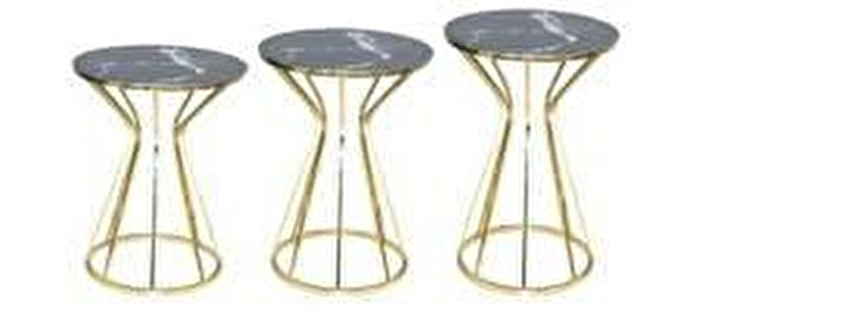 Bengi Brc CADDE Zigon Model Metal transmisyon çelik Gold renk kaplam Siyah mermer Temper cam  El Yapım