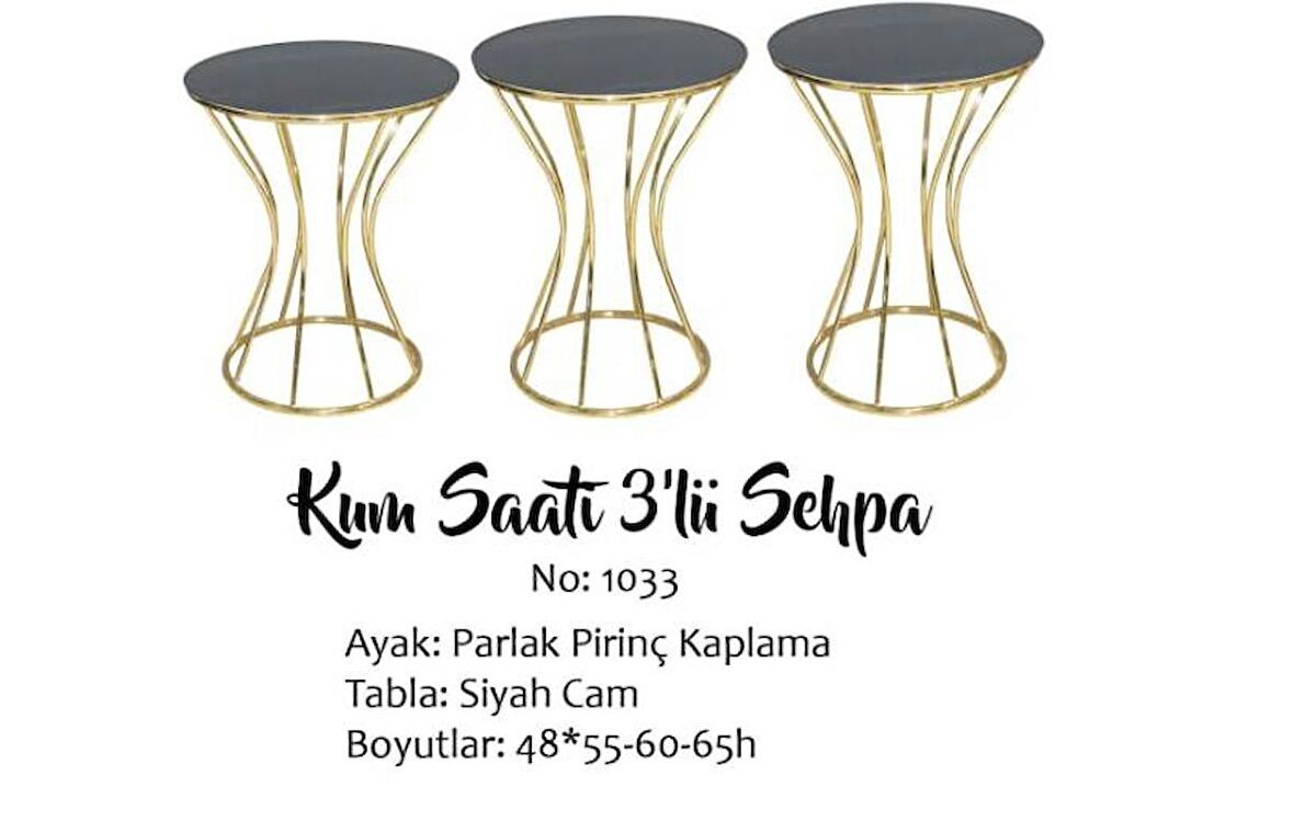 Brc KUM SAATİ ZİGON Düz SİYAH Desen Metal transmisyon Çelik GOLD Renk Kaplama El yapım