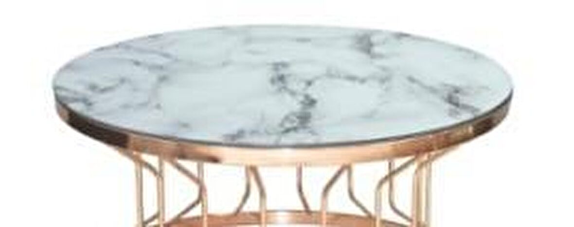 Bengi Brc BUFALO Sehpa Orta 1011 DÜZ Siyah TEMPER Cam Metal transmisyon çelik Rose renk kaplama El Yapım