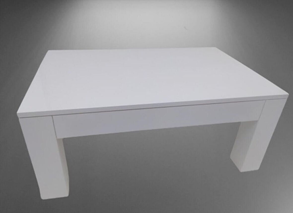 Bengi Orta Sehpa KÜT  Model Ahşap Kutu KÜT Ayak MDF PARLAK BEYAZ Tabla Kutuda sevk El Yapım