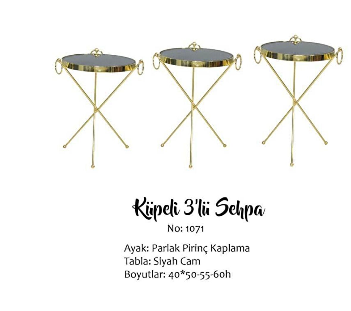 Bengi Zigon Brc Küpe Model Metal Transmisyon çelik Gold renk kaplama Düz siyah Temper cam  El Yapımı