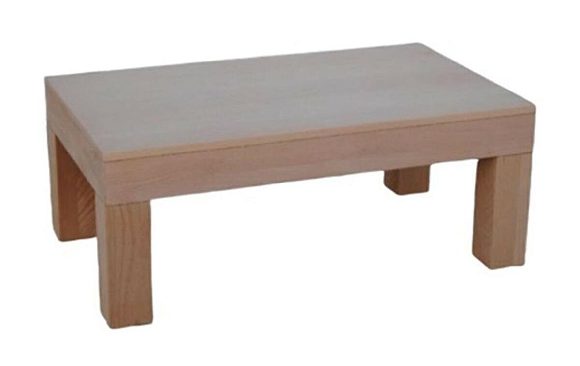 Bengi Orta Sehpa KÜT Model Ahşap Kayın Ayak Mdf HAM Tabla Kutu içinde sevk El Yapım