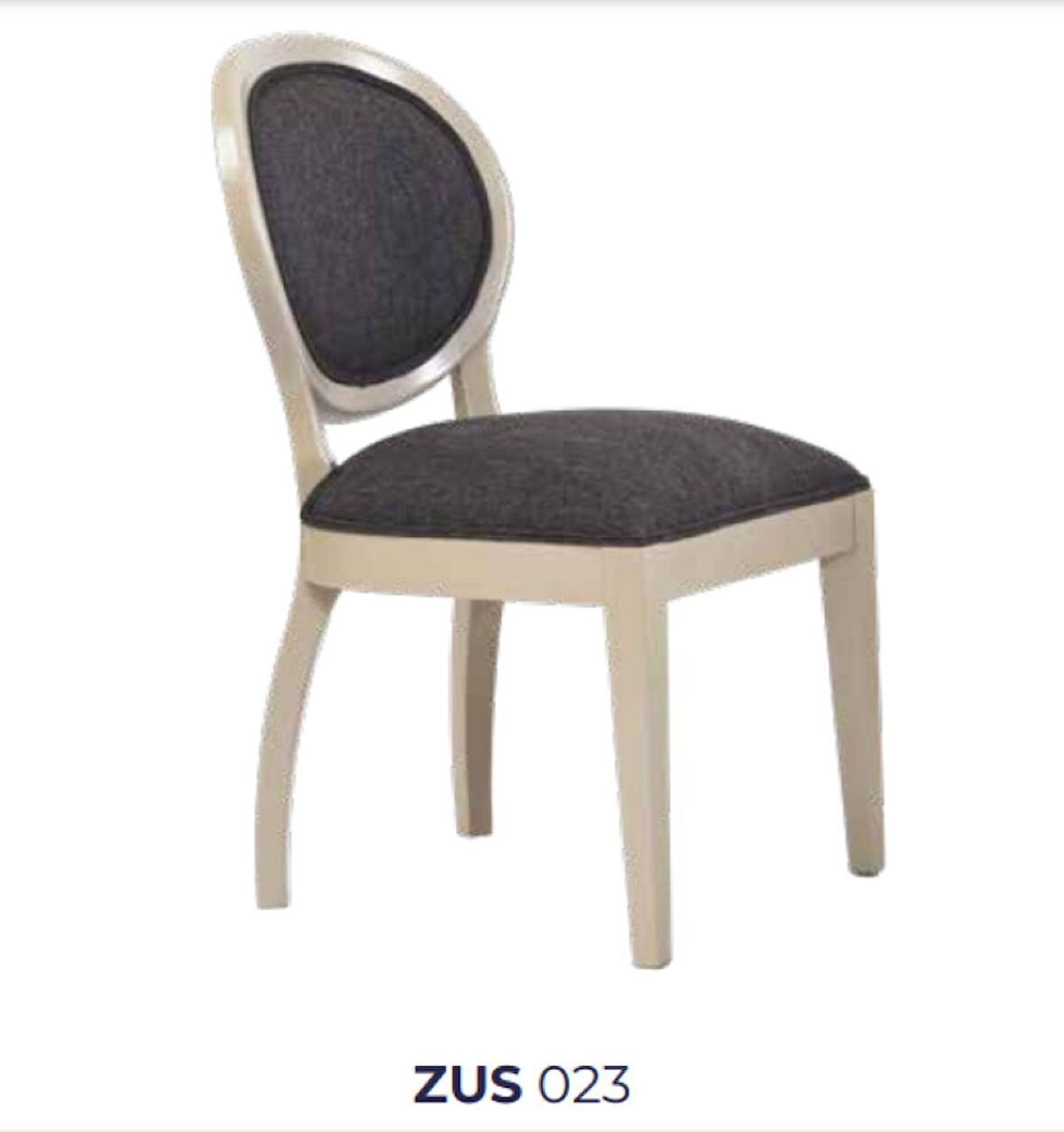 Sandalye 19760 ST Zus023 MADALYON Model Kayın Ayak Örgü Kırçıl Kumaş El yapım