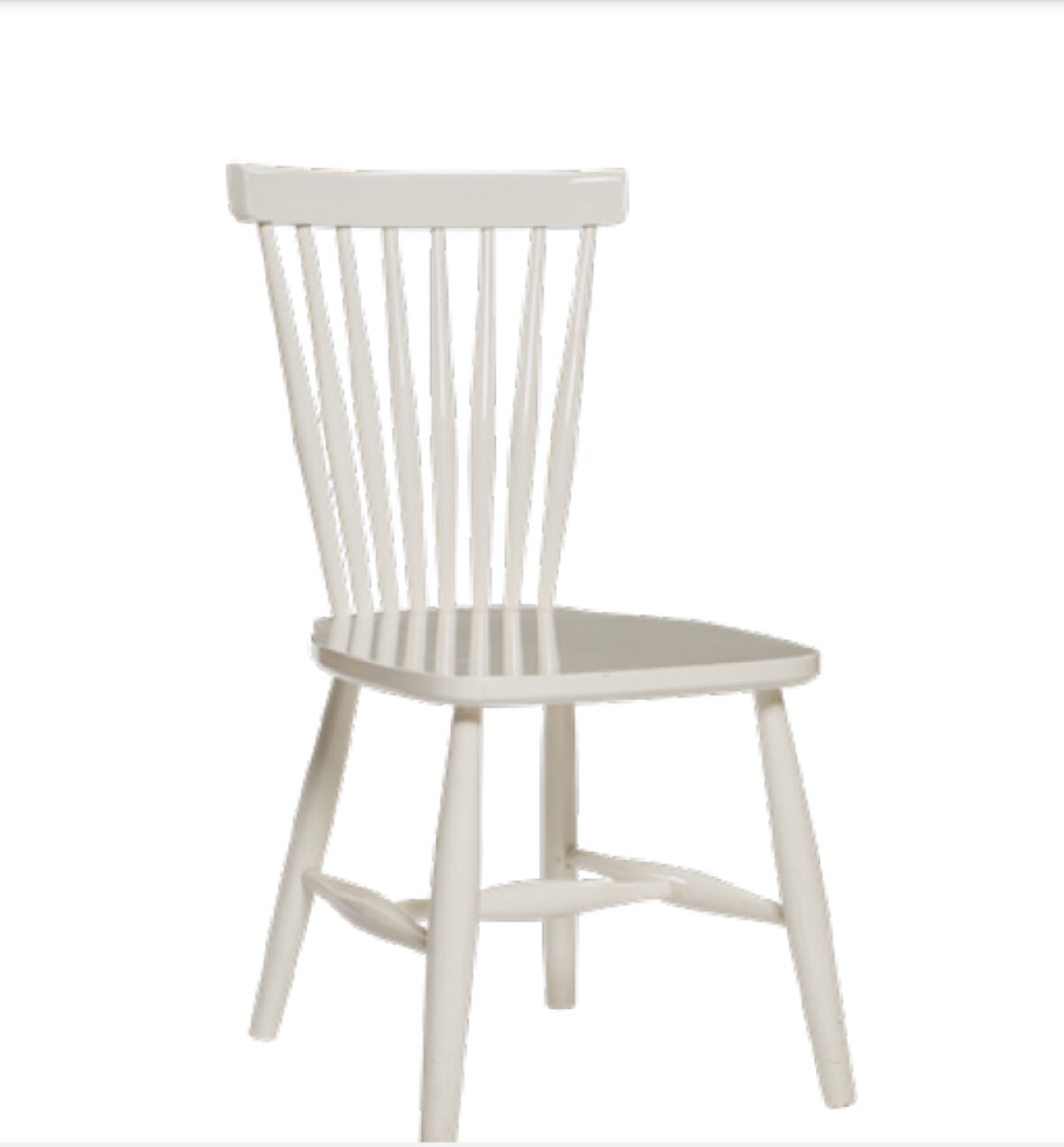 Sandalye 198773 Zus2189 Çıtalı Oval Sırtlık Model Kayın Ayak Beyaz Boya El Yapım