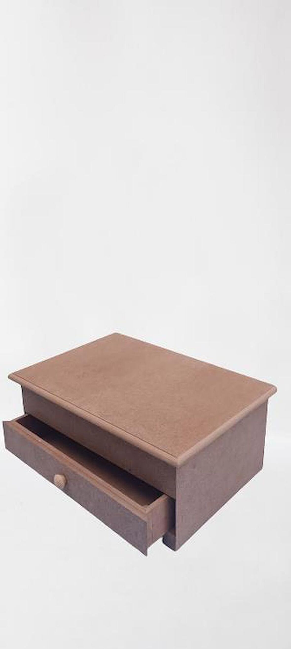 Hobi Dekoratif Takı Makyaj Kutu Model Çekmece Bölmeli HAM Ahşap MDF El Yapımı