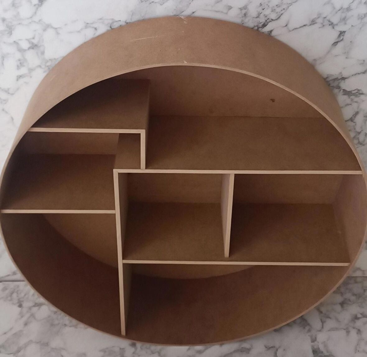 Hobi Adn Yuvarlak Raf  KİTAPLIK Terek Ahşap MDF HAM Kutuda Sevk El Yapım