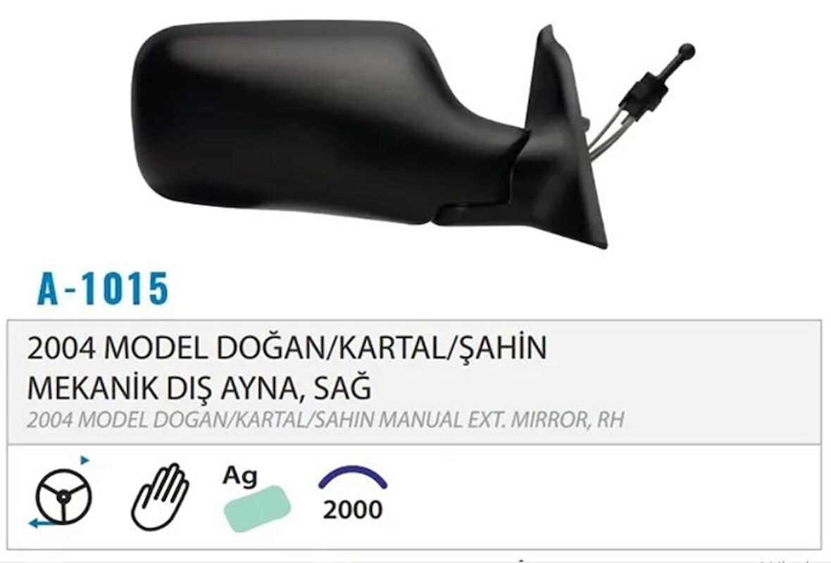 DOĞAN KARTAL ŞAHİN SAĞ DIŞ DİKİZ AYNA MEKANİK (PALİO GÖVDE) 850145060 GLD-ERYA1015