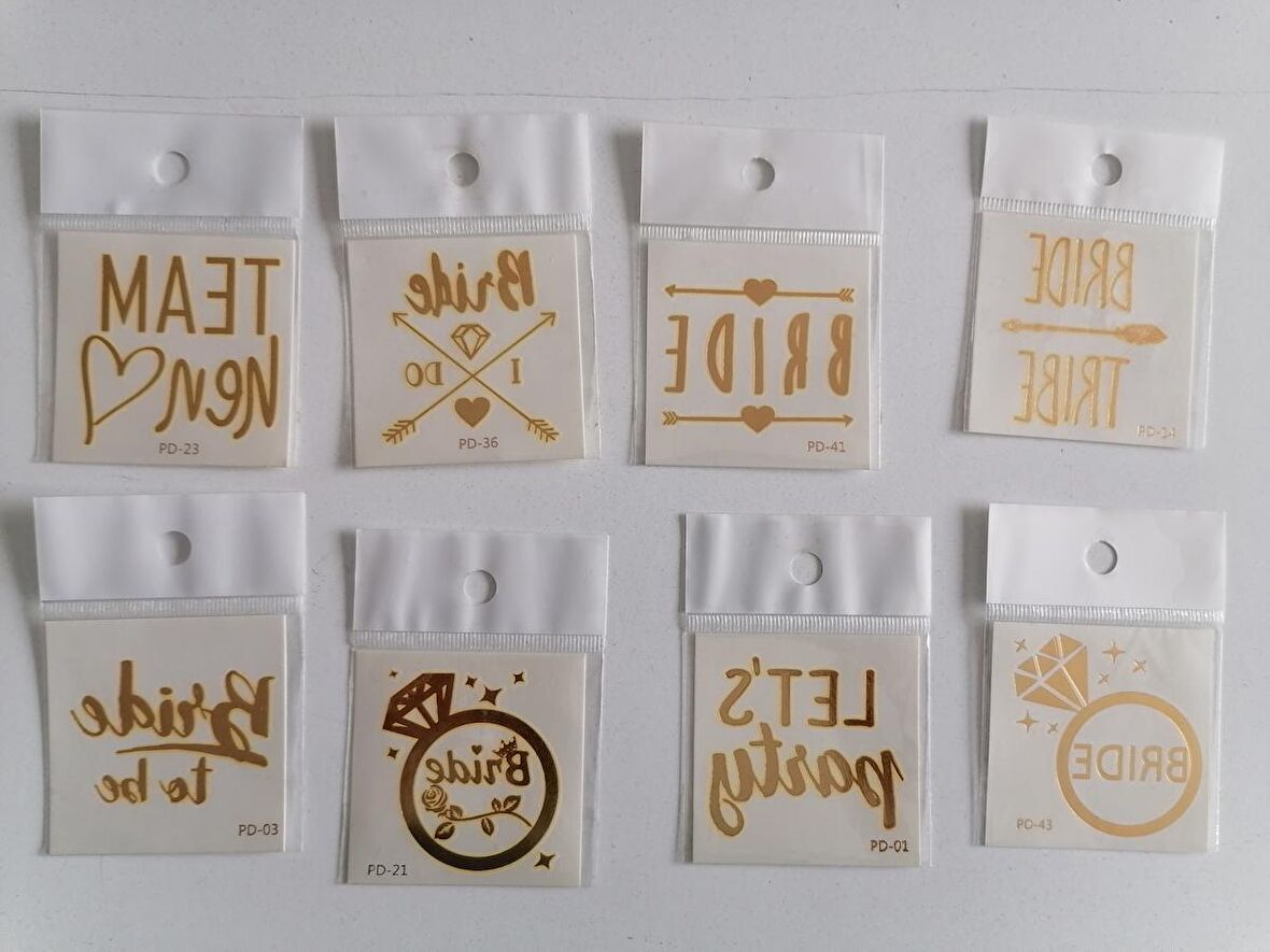 Bride Dövmeleri 8 Adet Birden Seri 3