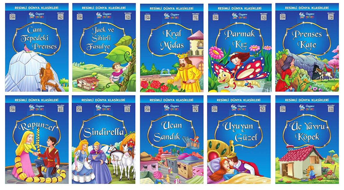 1.ve 2.Sınıflar İçin Resimli Dünya Klasikleri 3 (10 Kitap)+ Kitap Okuma Not Defteri