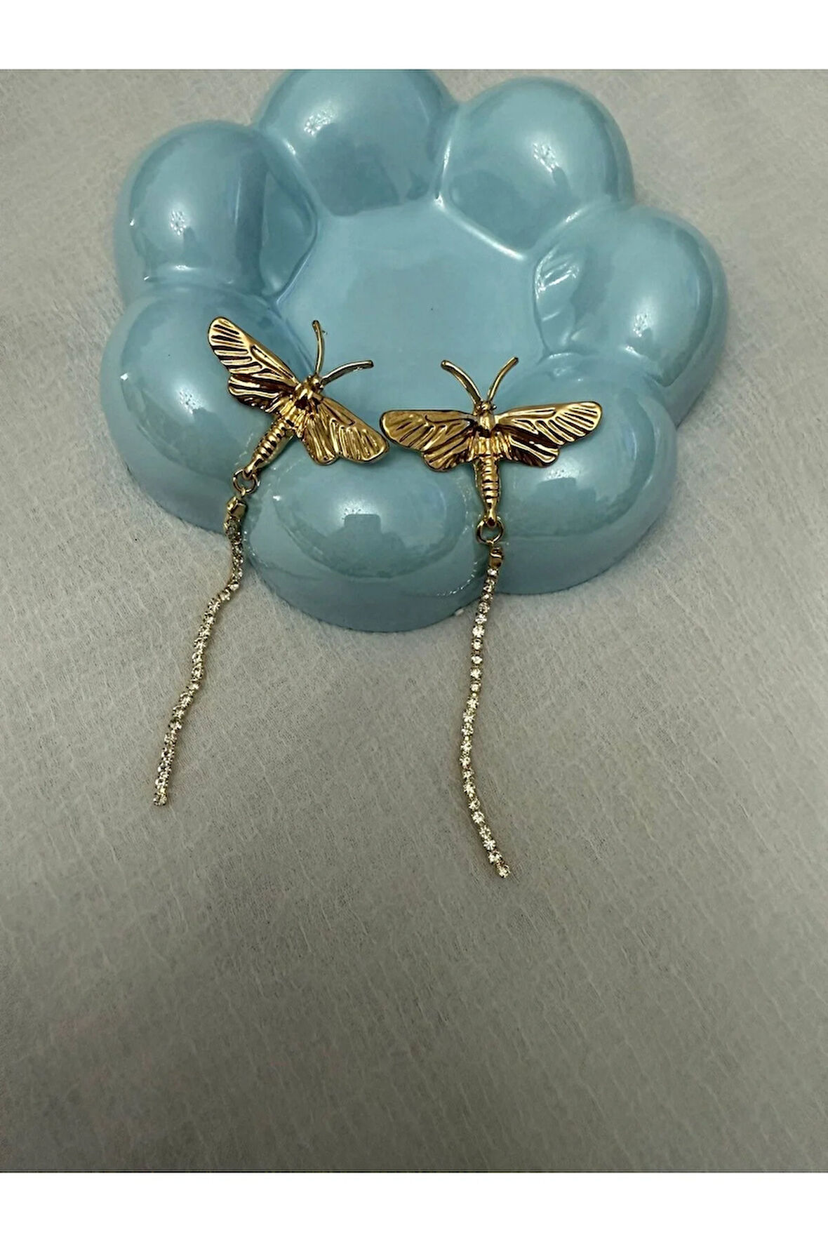 Kuyruklu Kelebek Modelli Küpe