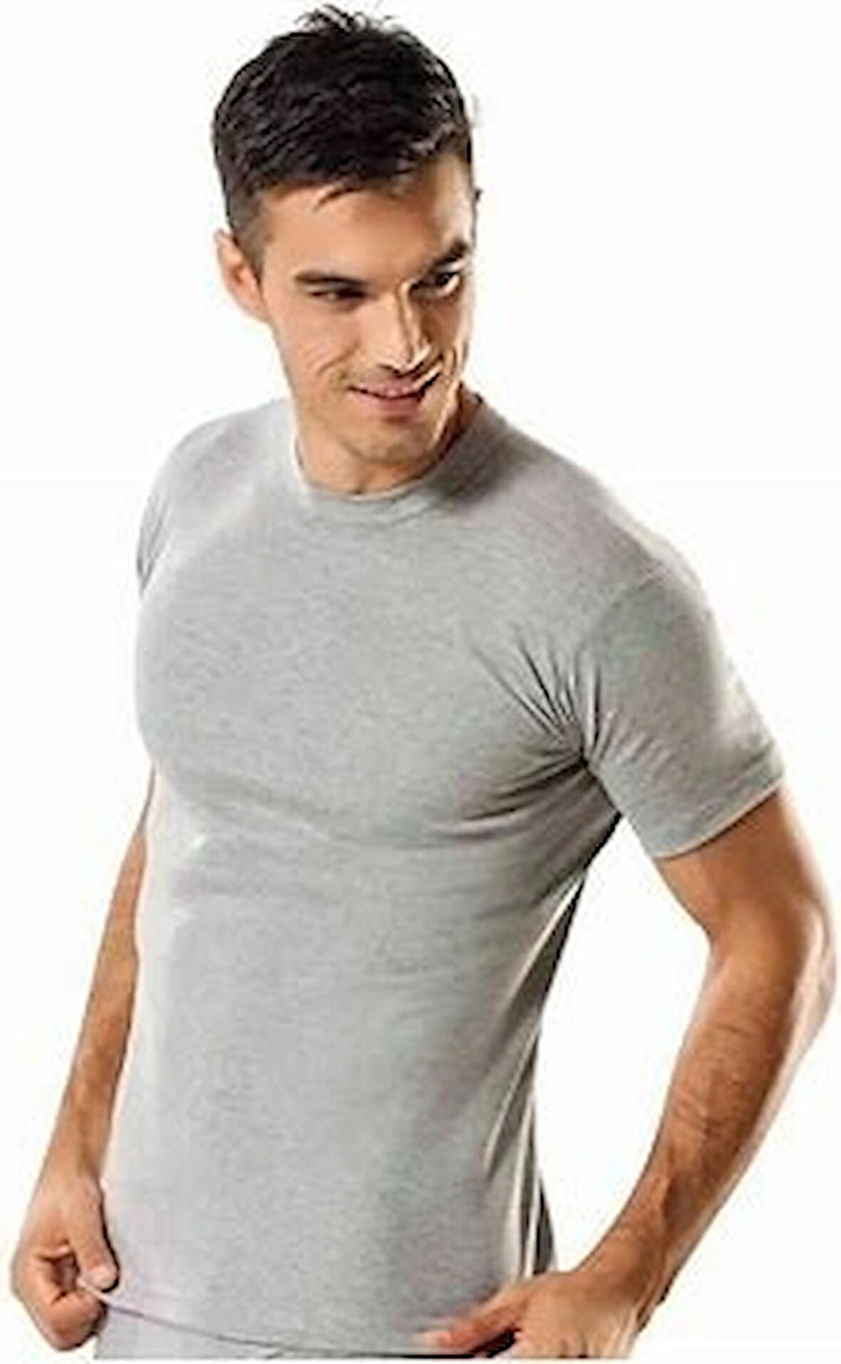 Erkek Sıfır Yaka Fanila Atlet 2'li Paket Beden 2(M)