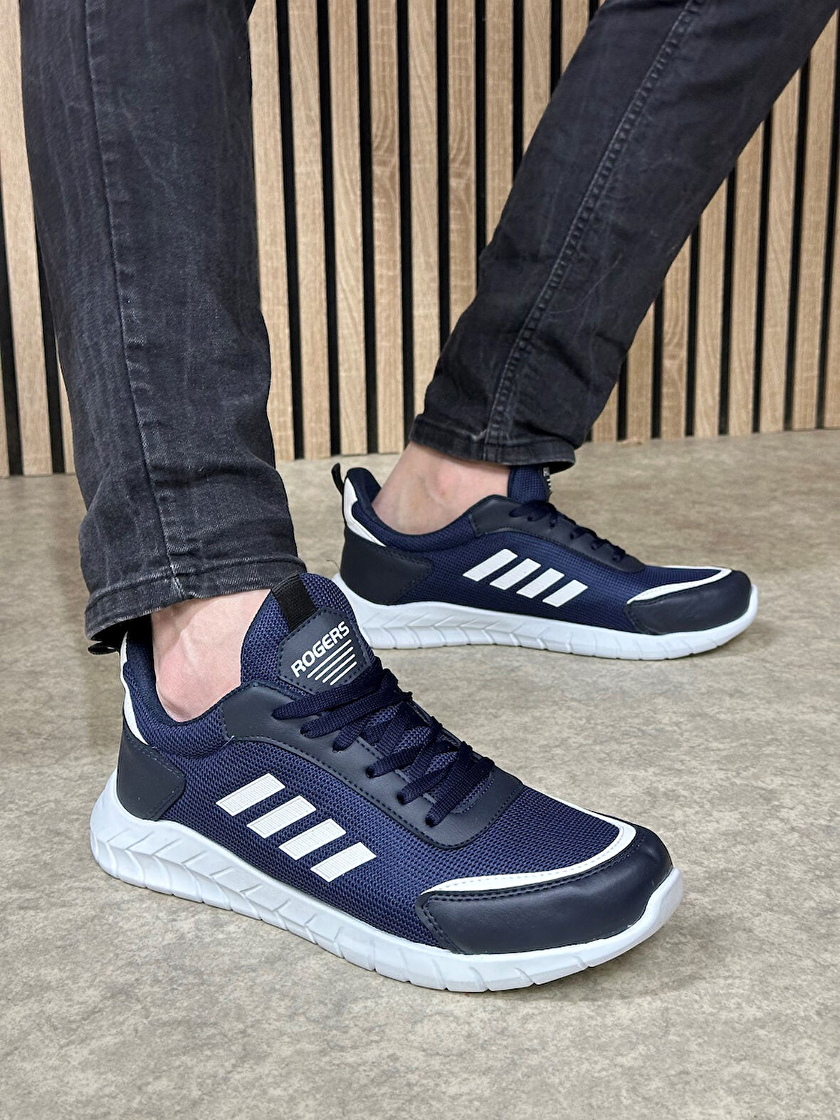 Günlük Erkek Sneaker Fileli Bağcıklı Rahat Esnek Dikiş Detaylı Yürüyüş Spor Ayakkabı 1453