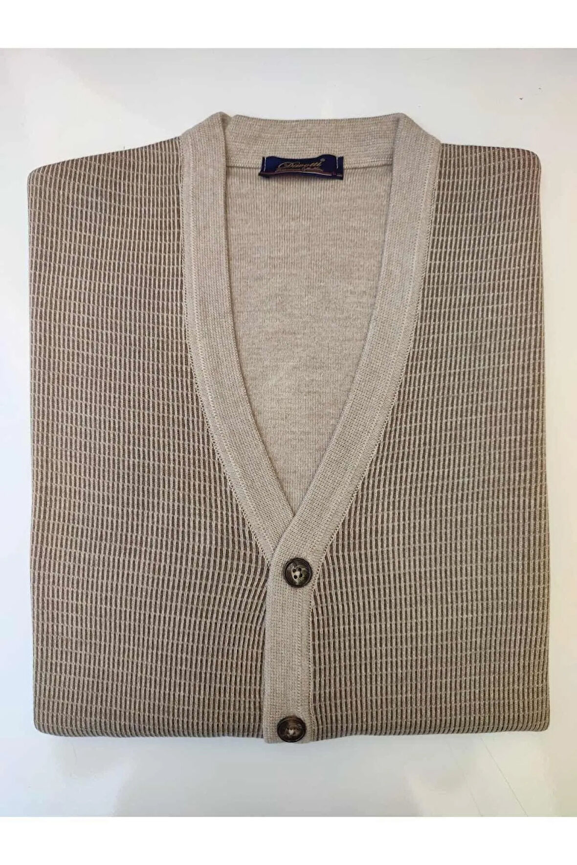 DVT Çelik Örme Akrilik Düğme ve Cep Detaylı Hırka GRİ