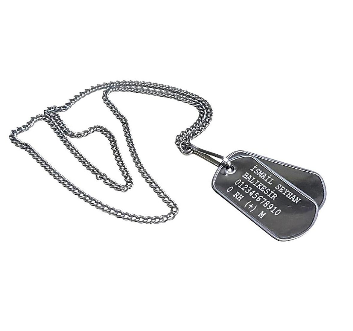 Orjinal Asker Künyesi - Lazer Kazıma - Army Dog tag