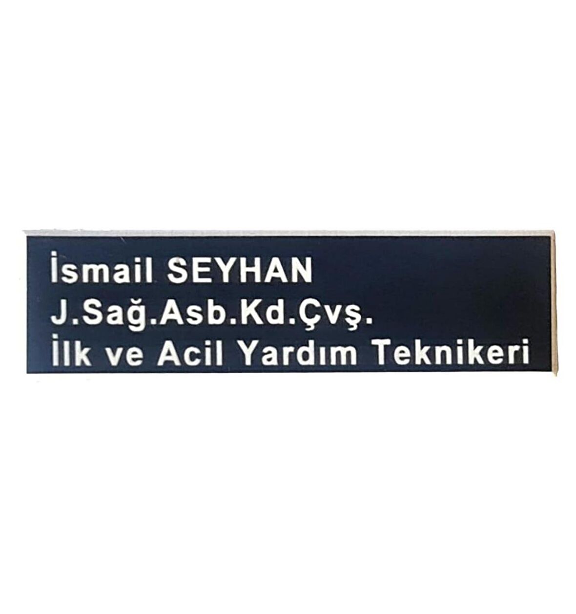 Yaka İsimliği - Arkası İğneli - Sağlık Personeli İsimliği