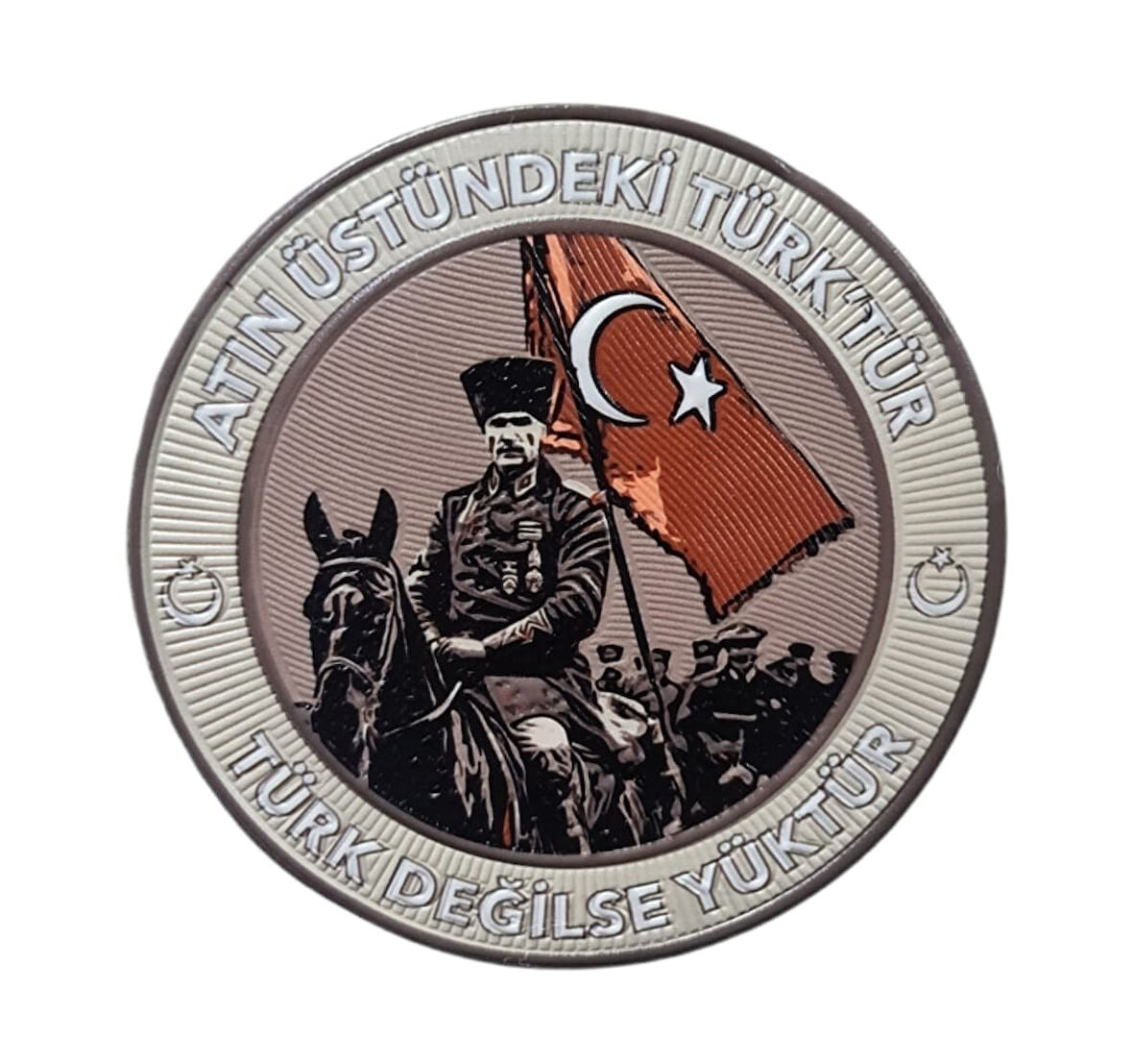 ATATÜRK - ATIN ÜSTÜNDEKİ TÜRK'TÜR , TÜRK DEĞİLSE YÜKTÜR  - Arma - TPU Patch