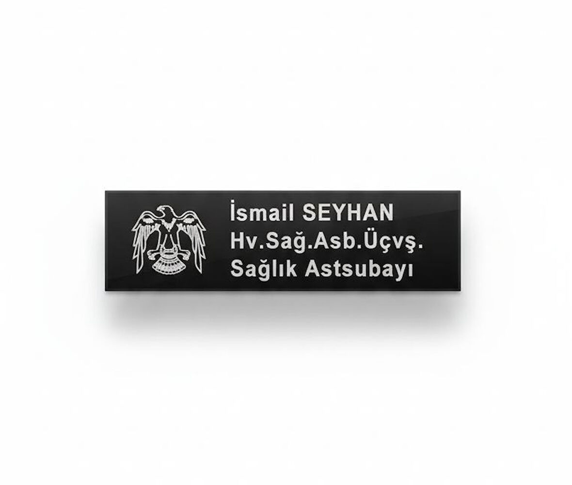 Yaka İsimliği - Hava Kuvvetleri Arkası Mıknatıslı isimlik - Sağlık Personeli İsimliği 