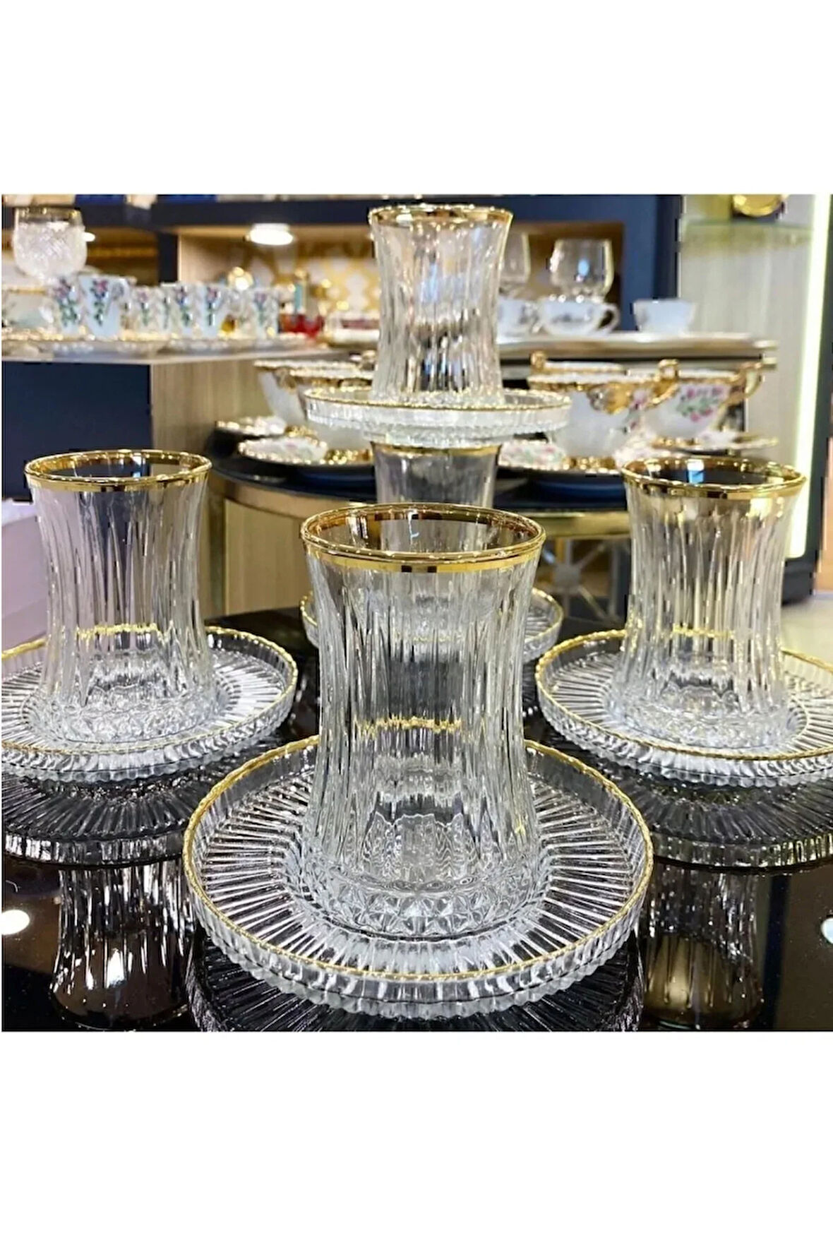 Elysia Yaldızlı 12 Parça Çay Seti