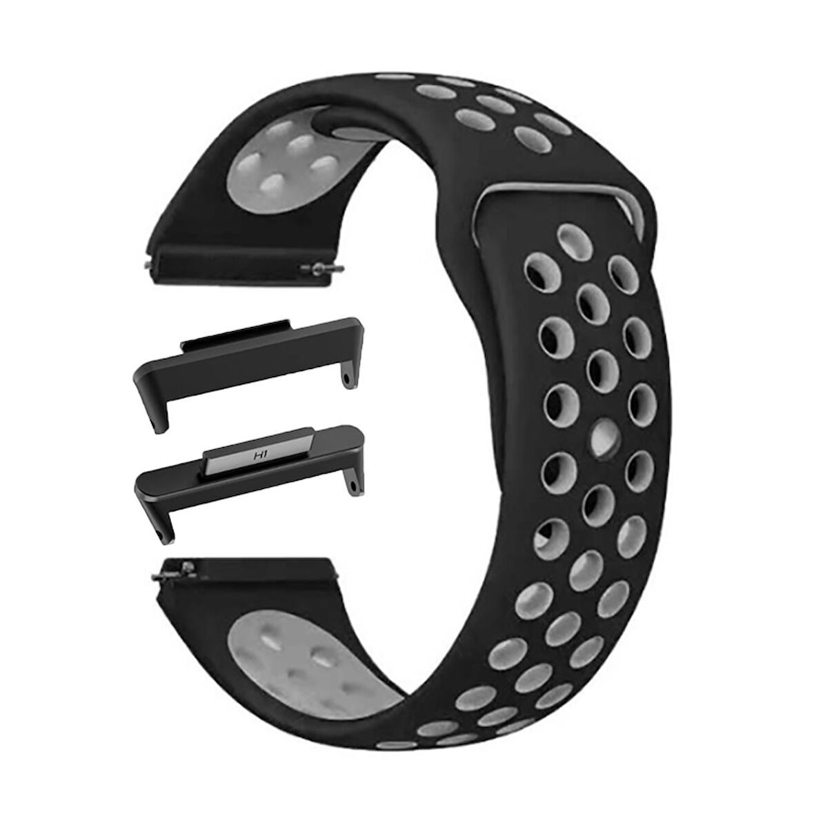 Gpack Huawei Watch Fit 2 Active Kordon Delikli Çift Renk Silikon Mat