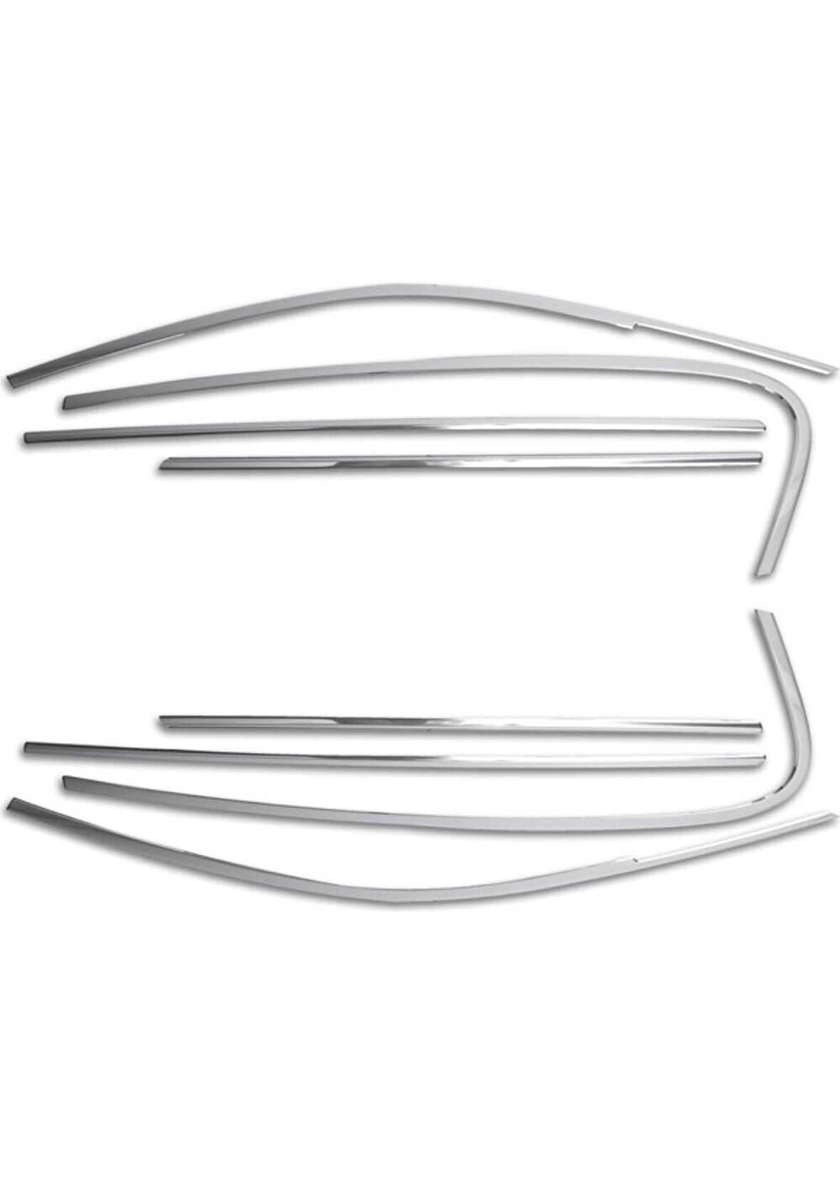 BMW 1 SERİSİ F20 Uyumlu 2013-2019 CAM ÇERÇEVESİ 8 Parça Paslanmaz Krom