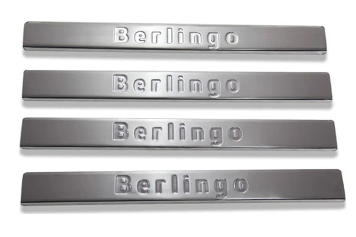 CİTROEN BERLİNGO Uyumlu KAPI EŞİĞİ 4 Parça 2008-2018 Paslanmaz Krom