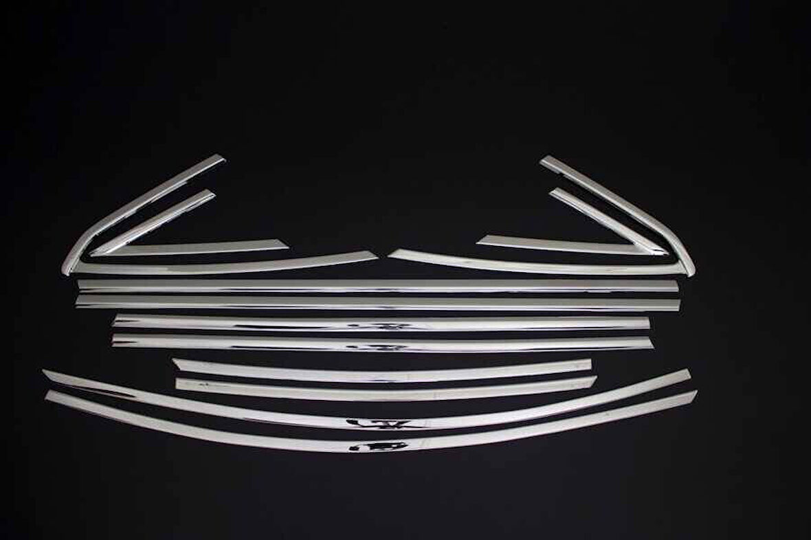 FORD FOCUS 3 SEDAN UYUMLU CAM ÇITASI 12 PARÇA 2010-2018 PASLANMAZ KROM