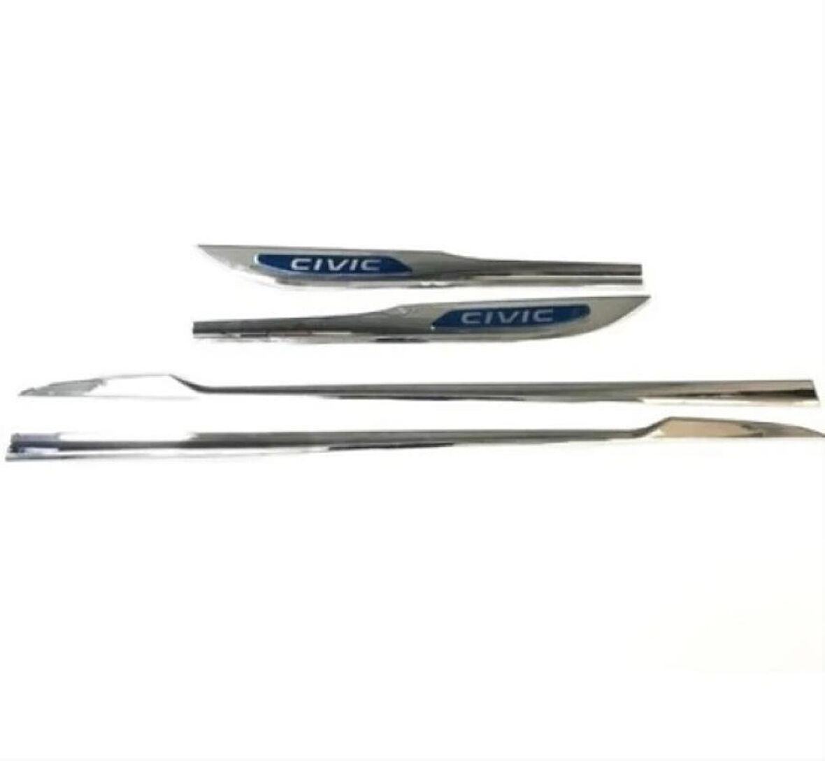 HONDA CİVİC UYUMLU YAN KAPI ÇITASI YAZILI 4 PARÇA 2016-2021 PASLANMAZ KROM